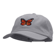 Monarch Butterfly Embroidered Washed Cap