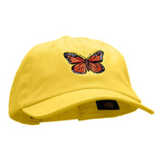 Monarch Butterfly Embroidered Washed Cap