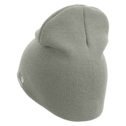 U.S. Army 36th Infantry Division Symbol Embroidered 8 Inch Solid Knit Short Beanie Made in USA - Dk-Ash OSFM