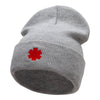 Medical Alert Symbol Embroidered 12 Inch Knitted Long Beanie