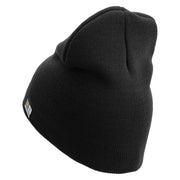 U.S. Army 37th Infantry Brigade Combat Team Symbol Embroidered 8 Inch Solid Knit Short Beanie Made in USA - Black OSFM