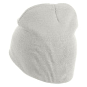 Party Captain Symbol Embroidered 8" Knitted Short Beanie - White OSFM