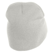Party Captain Symbol Embroidered 8" Knitted Short Beanie - White OSFM