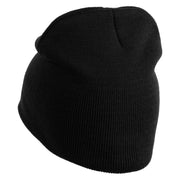 Party Captain Symbol Embroidered 8" Knitted Short Beanie - Black OSFM