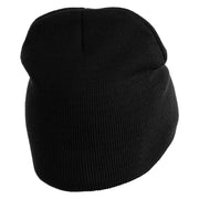 Party Captain Symbol Embroidered 8" Knitted Short Beanie - Black OSFM