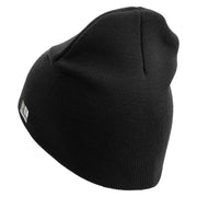 U.S. Army 39th Infantry Brigade Symbol Embroidered 8 Inch Solid Knit Short Beanie Made in USA - Black OSFM