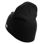 U.S. Army 41st Infantry Brigade Combat Team Symbol Embroidered 8 Inch Solid Knit Short Beanie Made in USA - Black OSFM