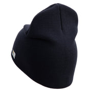 U.S. Army 41st Infantry Brigade Combat Team Symbol Embroidered 8 Inch Solid Knit Short Beanie Made in USA - Navy OSFM