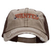 Wanted Embroidered Low Profile Special Cotton Mesh Cap