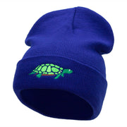 The Turtle Embroidered 12 Inch Long Knitted Beanie