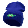 The Turtle Embroidered 12 Inch Long Knitted Beanie