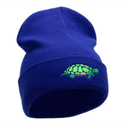 The Turtle Embroidered 12 Inch Long Knitted Beanie