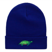 The Turtle Embroidered 12 Inch Long Knitted Beanie