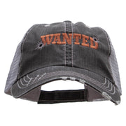 Wanted Embroidered Low Profile Special Cotton Mesh Cap