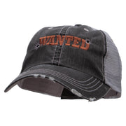 Wanted Embroidered Low Profile Special Cotton Mesh Cap