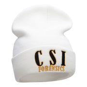 CSI Forensic Embroidered 12 Inch Long Knitted Beanie