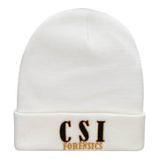 CSI Forensic Embroidered 12 Inch Long Knitted Beanie