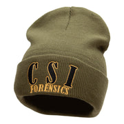 CSI Forensic Embroidered 12 Inch Long Knitted Beanie