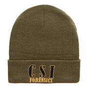 CSI Forensic Embroidered 12 Inch Long Knitted Beanie