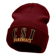 CSI Forensic Embroidered 12 Inch Long Knitted Beanie