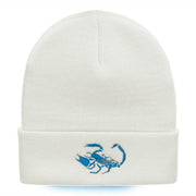 Scorpion Silhouette Embroidered 12 Inch Knitted Long Beanie