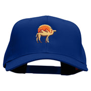 Desert Camel Embroidered Solid Cotton Twill Pro Style Cap - Royal OSFM