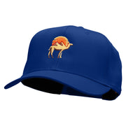 Desert Camel Embroidered Solid Cotton Twill Pro Style Cap - Royal OSFM