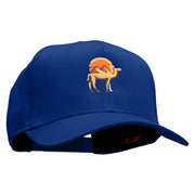 Desert Camel Embroidered Solid Cotton Twill Pro Style Cap - Royal OSFM