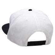 Raccoon Silhouette Embroidered Wool Blend Pro Style 2 Tone Snapback - Black-White OSFM