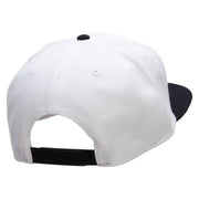 Raccoon Silhouette Embroidered Wool Blend Pro Style 2 Tone Snapback - Black-White OSFM