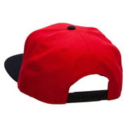 Raccoon Silhouette Embroidered Wool Blend Pro Style 2 Tone Snapback - Black-Red OSFM