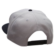 Raccoon Silhouette Embroidered Wool Blend Pro Style 2 Tone Snapback - Black-Grey OSFM