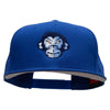 Monkey Blue Embroidered Superior Cotton Twill Flat Bill Snapback Prostyle Cap - Royal OSFM