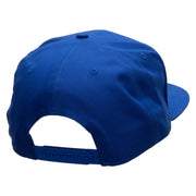 Monkey Blue Embroidered Superior Cotton Twill Flat Bill Snapback Prostyle Cap - Royal OSFM