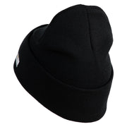 U.S. Army 23rd Infantry Division Logo Embroidered 12 Inch Solid Knit Cuff Long Beanie Made in USA - Black OSFM
