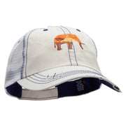 Wild Elephant Embroidered Low Profile Special Cotton Mesh Cap - Putty OSFM