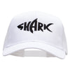 Black Shark Embroidered Solid Cotton Prostyle Twill Mesh Cap - White OSFM