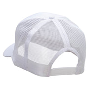 Black Shark Embroidered Solid Cotton Prostyle Twill Mesh Cap - White OSFM