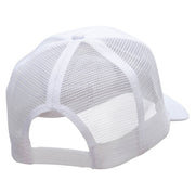 Black Shark Embroidered Solid Cotton Prostyle Twill Mesh Cap - White OSFM