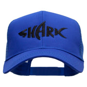 Black Shark Embroidered Solid Cotton Prostyle Twill Mesh Cap - Royal OSFM