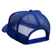 Blue Fish Embroidered Foam Panel Mesh Snapback - White-Royal OSFM