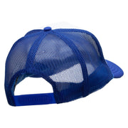 Blue Fish Embroidered Foam Panel Mesh Snapback - White-Royal OSFM