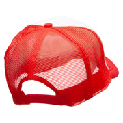 Blue Fish Embroidered Foam Panel Mesh Snapback - White-Red OSFM