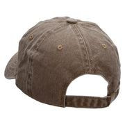 Cute Squirrel Embroidered Unstructured Pigment Dyed Cotton Cap - Brown OSFM