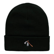 Tomahawk Embroidered 12 Inch Knitted Long Beanie