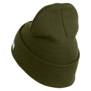U.S. Army 29th Infantry Brigade Combat Team Logo Embroidered 12 Inch Solid Knit Cuff Long Beanie Made in USA - Olive OSFM