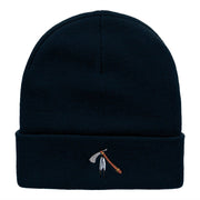 Tomahawk Embroidered 12 Inch Knitted Long Beanie