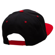 Sushi Man Embroidered Wool Blend Classic Snapback - Black-Red OSFM