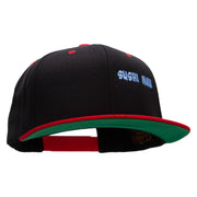 Sushi Man Embroidered Wool Blend Classic Snapback - Black-Red OSFM