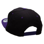 Sushi Man Embroidered Wool Blend Classic Snapback - Black-Purple OSFM